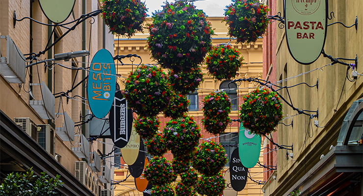 Degraves Street decor, Melbourne. /// credit: MK Illumination