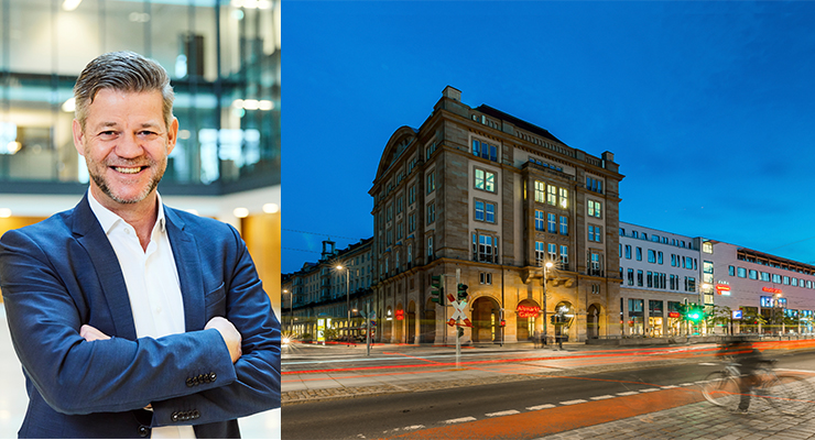 Torsten Kuttig, Director Hotel Development at ECE Work & Live (left), and Altmarkt-Galerie in Dresda, Germany (right). /// credit: ECE