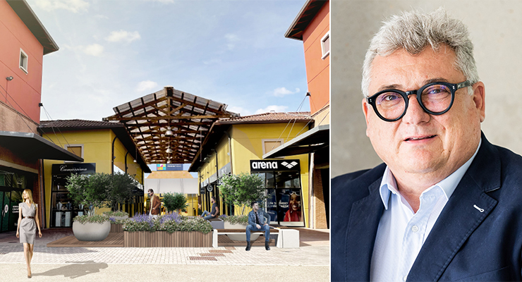 Left-to-right: Castel Guelfo The Style Outlets in Bologna, Italy; José María Escobar, Technical Director at NEINVER. /// credit: NEINVER