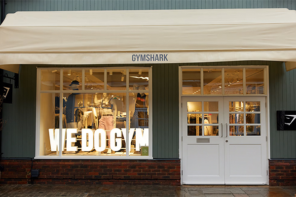 Gymshark's store at Bicester Village, UK. /// credit: Gymshark