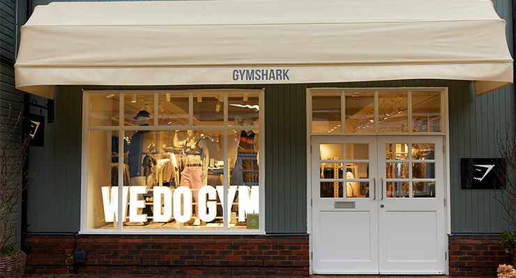 Gymshark's store at Bicester Village, UK. /// credit: Gymshark