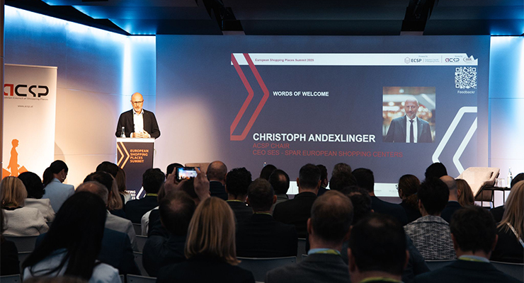 Christoph Andexlinger, Chairman of the conference-organizer ACSP, and CEO of SES Spar European Shopping Places, opened the summit, welcoming more than 130 participants from 14 different countries. /// credit: ECSP
